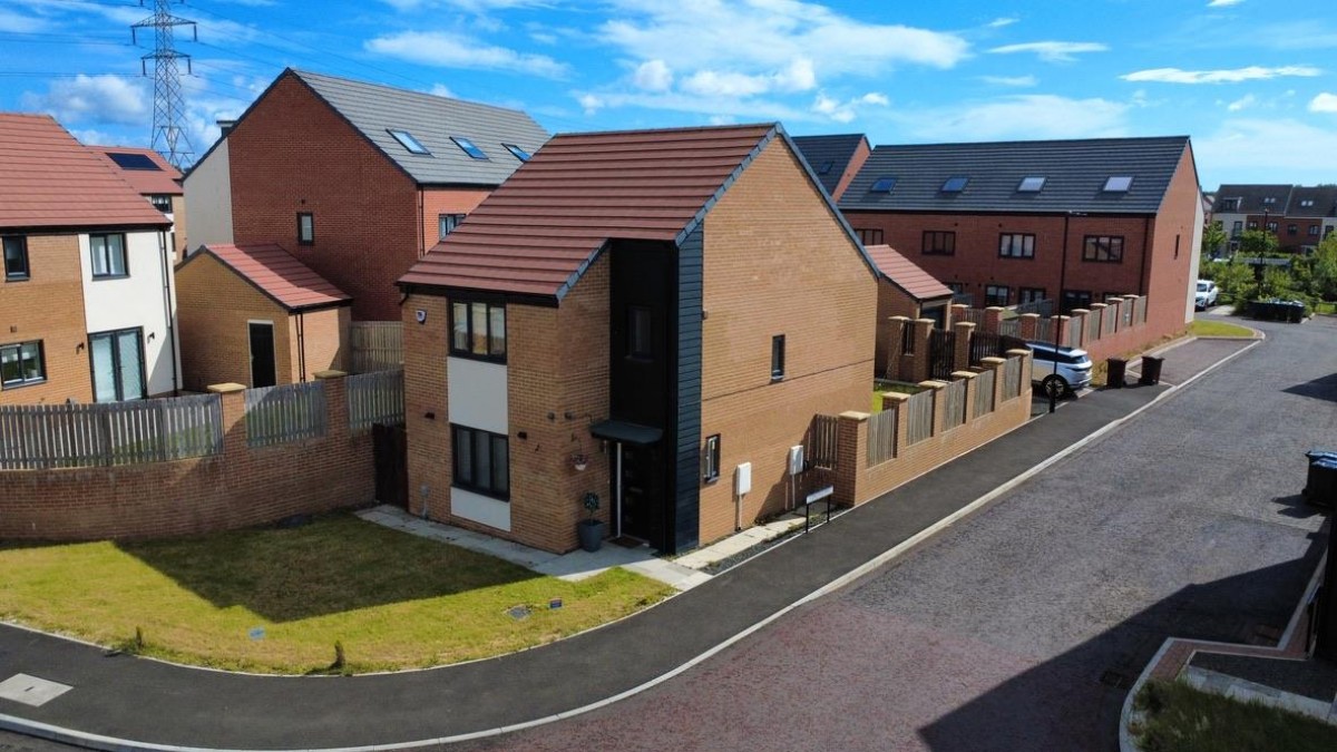 Modern three-bedroom detached house on a new-build estate in Wallsend NE28, marketed by Bowson estate agents